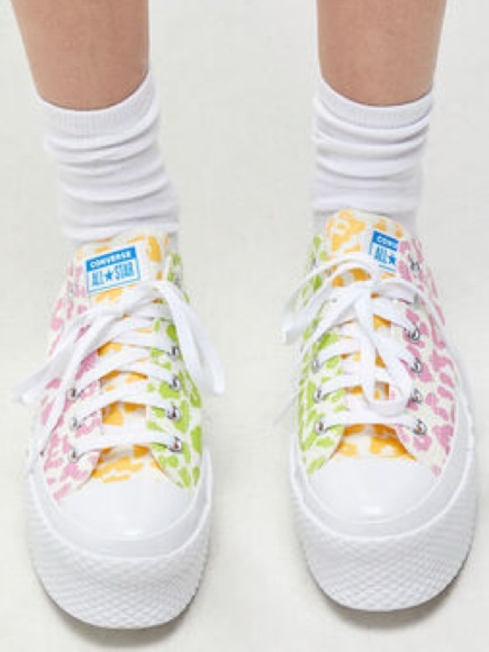 Converse CTAS Lift 2x Ox Platform Sneakers 9 cheetah egret multi leopard